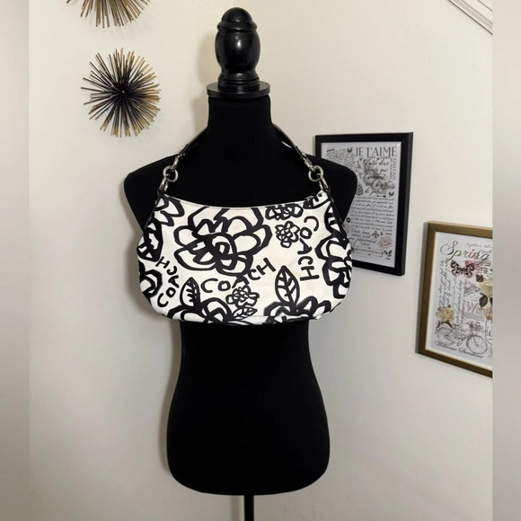 Coach Limited Edition Out of Print Vintage Poppy Graffiti Groovy Hand Bag - Picture 3 of 13